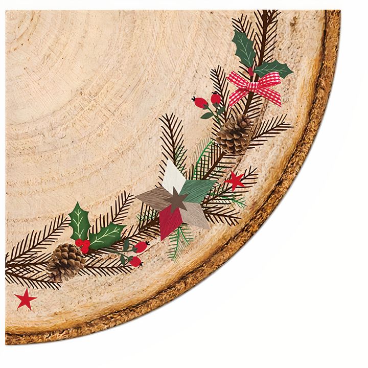 Tovaglioli rotondi per decoupage Ghirlanda natalizia - 1 pz