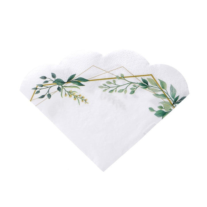 Tovaglioli rotondi per decoupage LEAVES FRAME 1 pz.