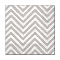 Tovagliolo per decoupage - Big Chevron Gray - 1 pz