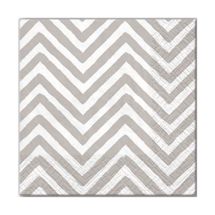 Tovagliolo per decoupage - Big Chevron Gray - 1 pz