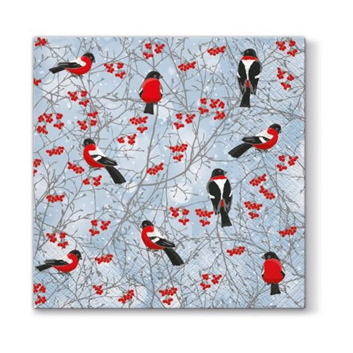 Tovagliolo per decoupage - Birds in winter - 1 pz