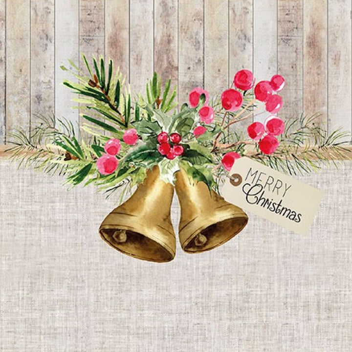 Tovagliolo per decoupage Christmas Bells - 1 pz
