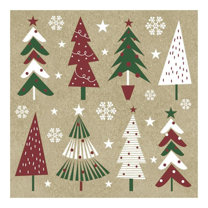 Tovagliolo per decoupage Christmas Trees - 1 pz
