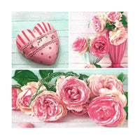 Tovagliolo per decoupage - Collage of roses - 1 pz
