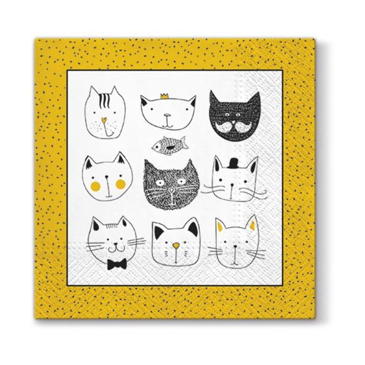 Tovagliolo per decoupage - Funny cats - 1 pz