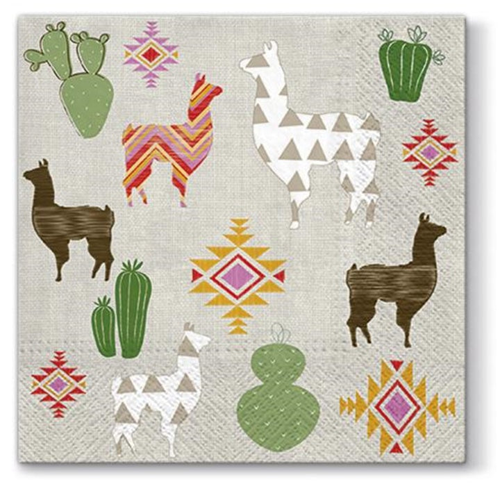 Tovagliolo per decoupage Lama - 1 pz