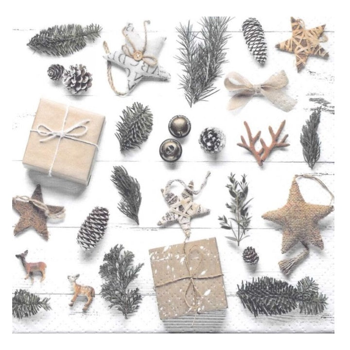 Tovagliolo per decoupage Natural Christmas - 1 pz
