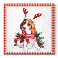 Tovagliolo per decoupage Santa dog - 1 pz