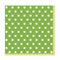 Tovagliolo per decoupage - Verde a puntini - 1 pz