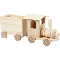 Treno in legno da decorare 22 cm — immagine 4