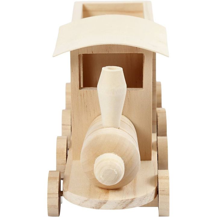 Treno in legno da decorare 22 cm — immagine 1