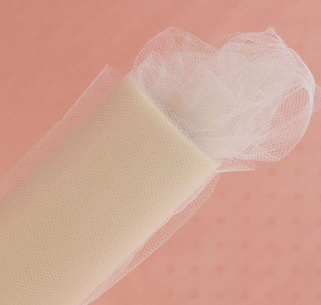 Tulle decorativo 15 cm x 9 m | varie tonalità - Crema