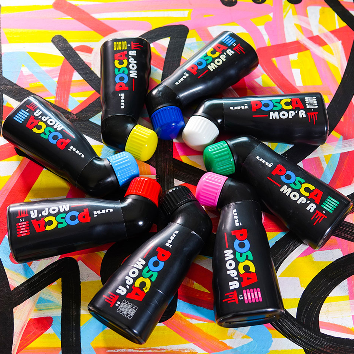 Posca PCM-22 8C MOP´R set di pennarelli, 3 – 19 mm, colori assortiti (8 pz)