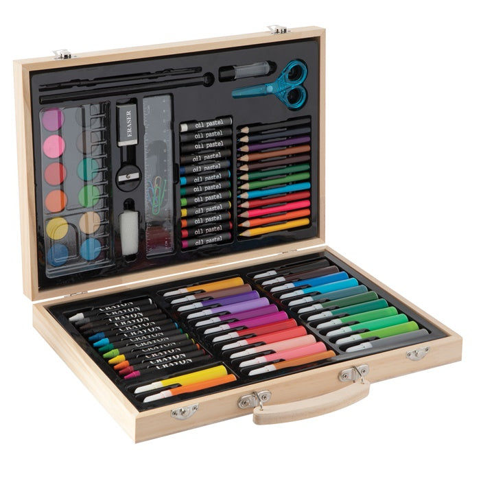 Valigetta d'arte in legno per bambini