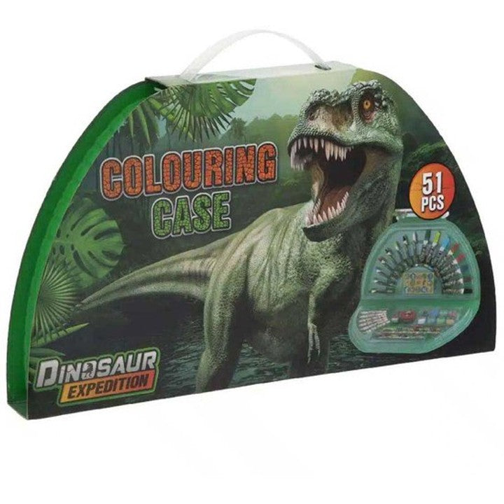 Valigetta da colorare Dino Half Round 51 pezzi