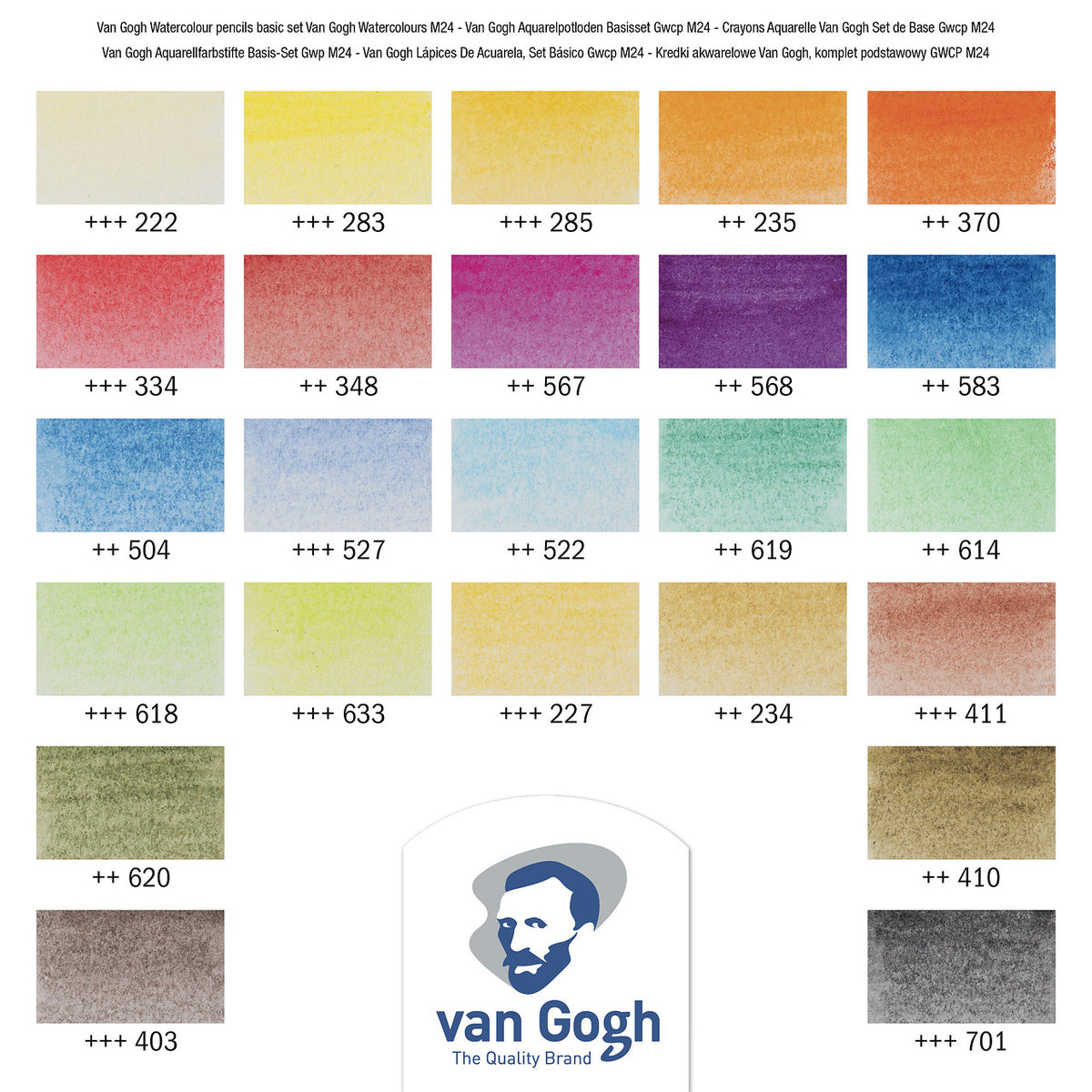 ROYAL TALENS Van Gogh set di matite colorate acquerellabili 24 pz
