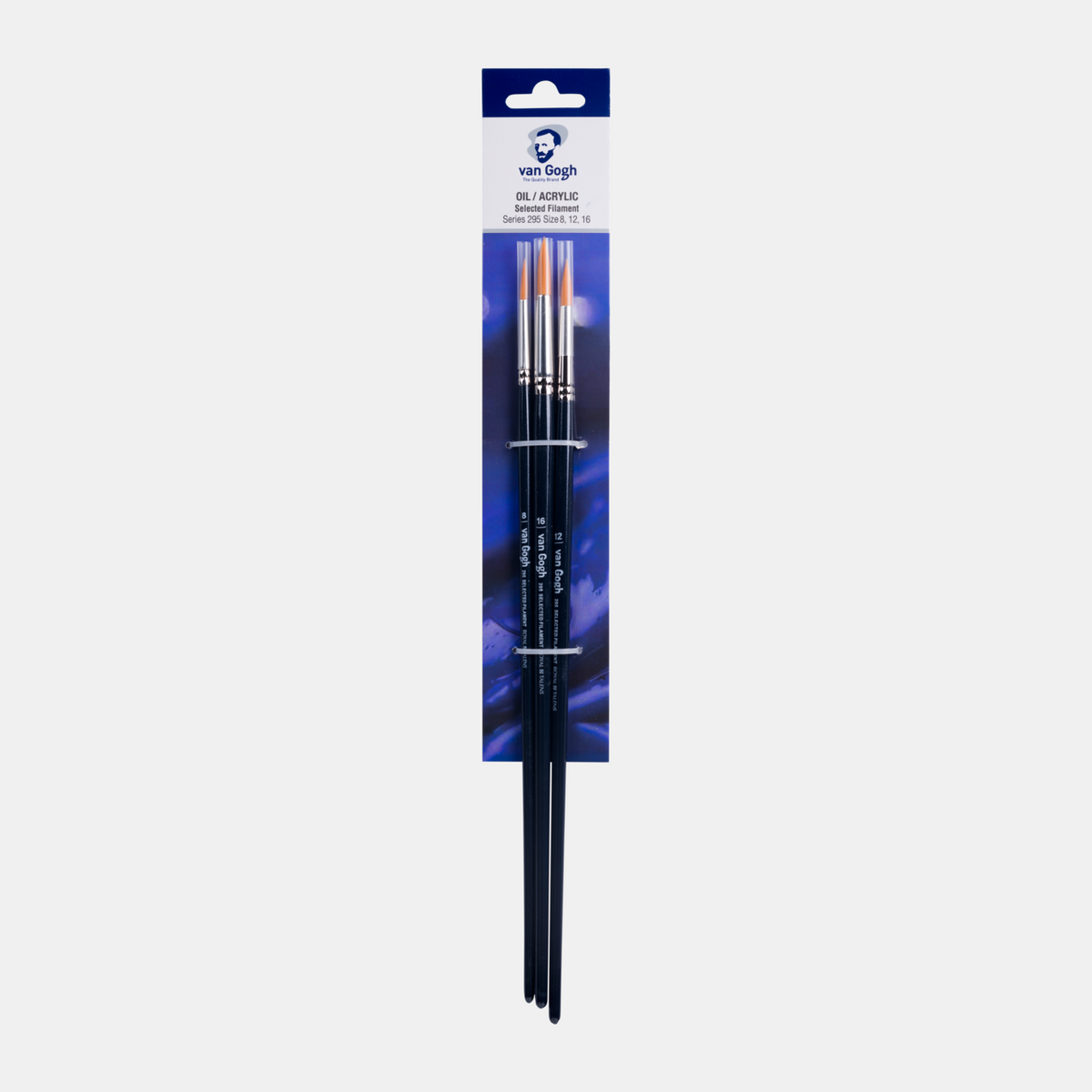 ROYAL TALENS Van Gogh serie 295 set di pennelli per pittura a olio e acrilico, misure 8, 12, 16