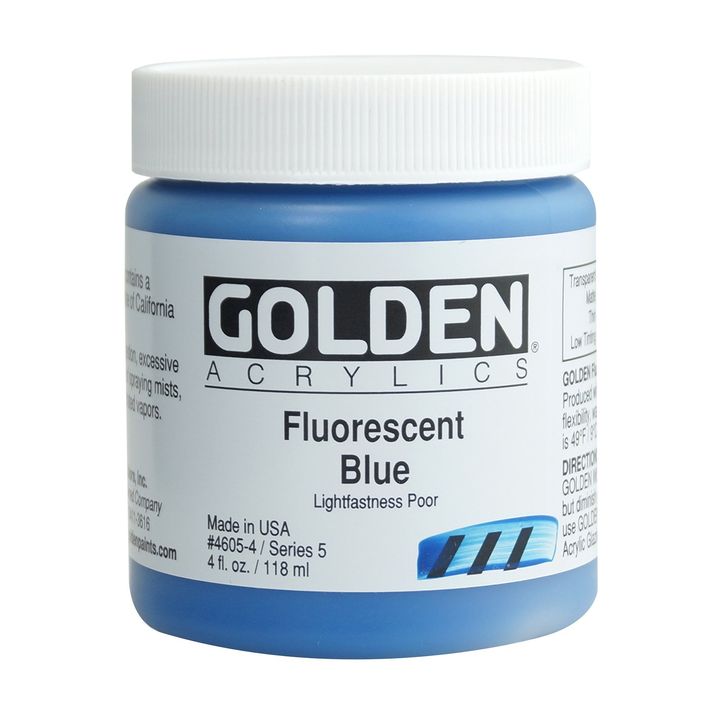 Vernice acrilica fluorescente GOLDEN Heavy Body – 4605 blu