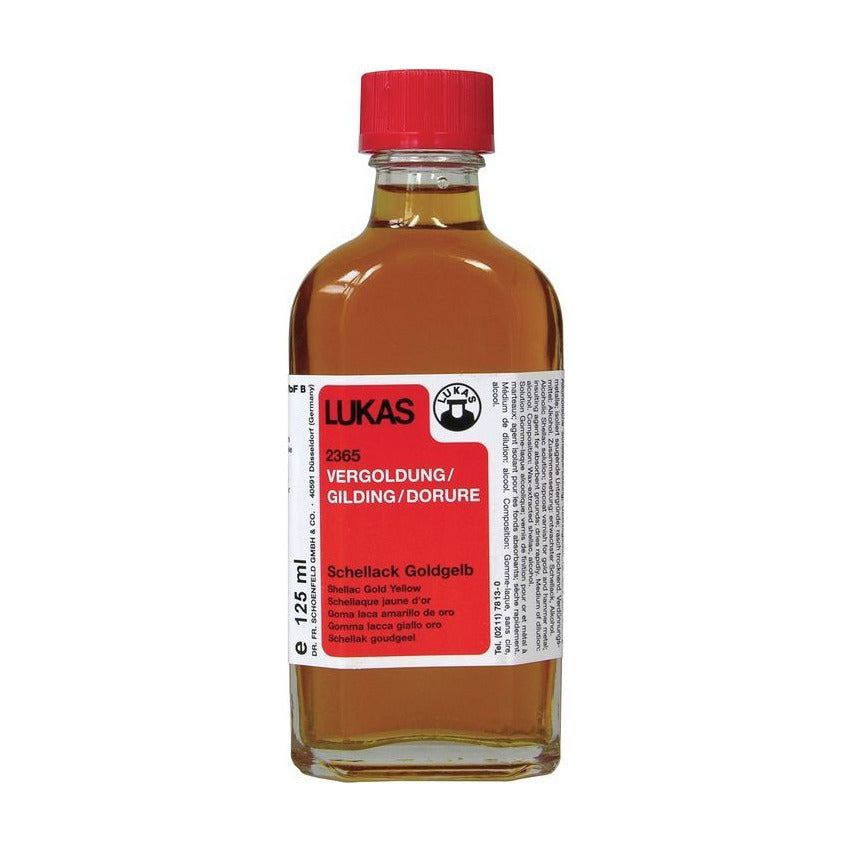 Vernice finale a base di gommalacca LUKAS - giallo oro 125 ml