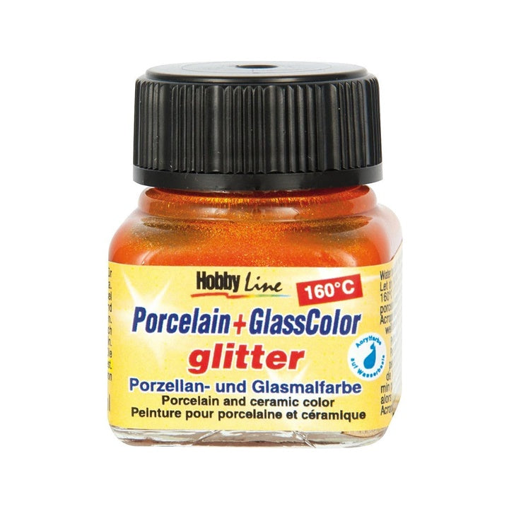 Vernice glitterata per porcellana e vetro 20 ml – Giallo