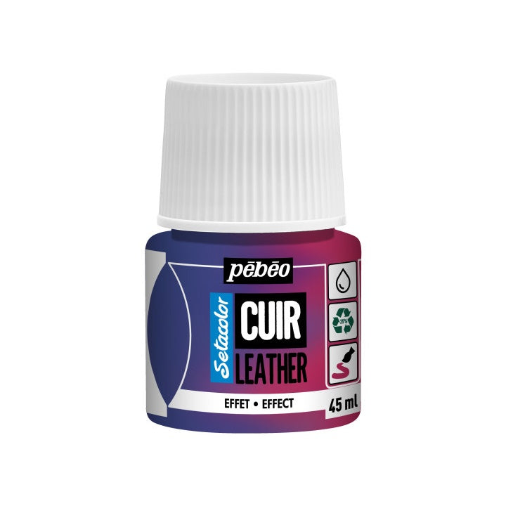 Vernice per pelle Pebeo Setacolor effect 45 ml – argento metallico