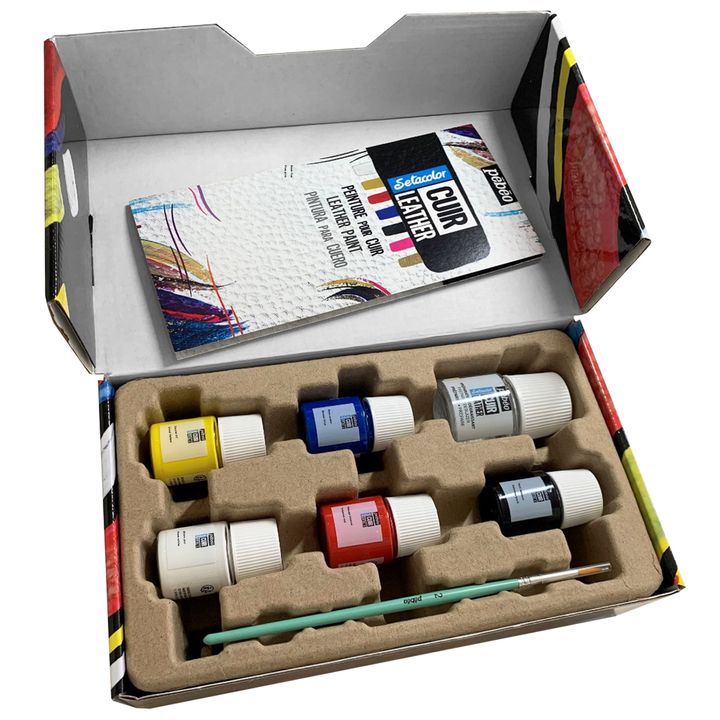 Vernici per pelle Pebeo Setacolor - set iniziale 7 pz.