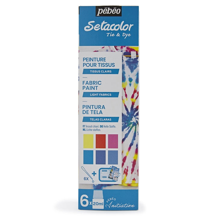 Vernici per tessuti leggeri Pebeo Setacolor 6 x 20 ml