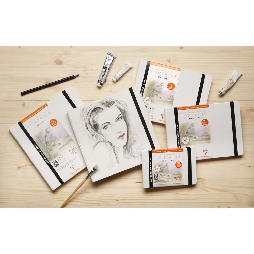 Clairefontaine Fontaine taccuino per acquerello HP 300 g 24 fogli copertina rigida