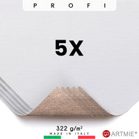 Campioni di tela da pittura  ARTMIE Profi - 5 pz. | dimensioni diverse - 14x14 cm