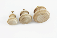 Wooden knob, convex-flat pcs/pack – diam. 25, - 10