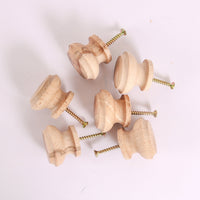 Wooden knob, convex-flat pcs/pack – diam. 40, - 6