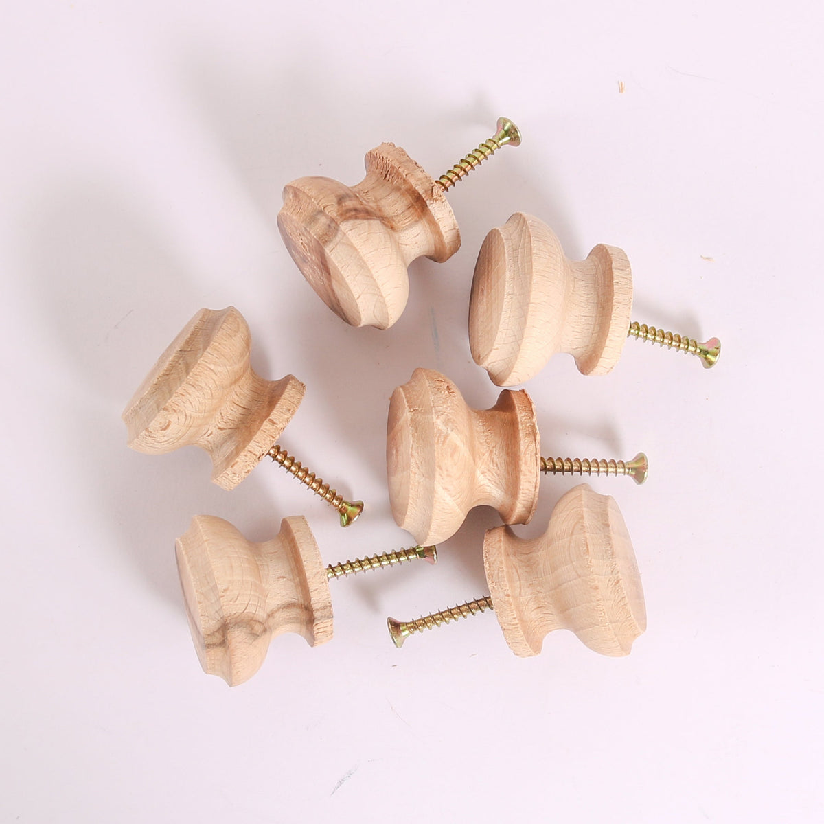 Wooden knob, convex-flat pcs/pack – diam. 40, - 6