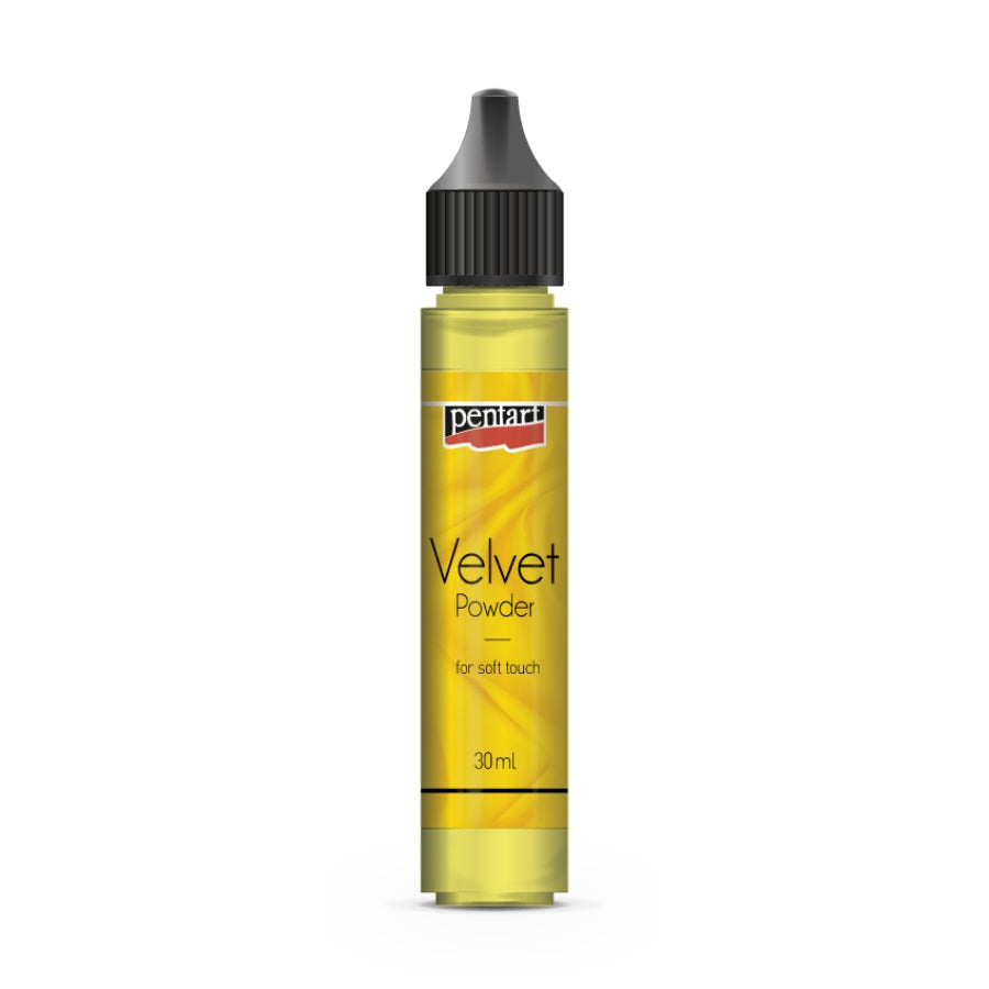 Polvere con un effetto vellutato per la decorazione Pentart – Citrine