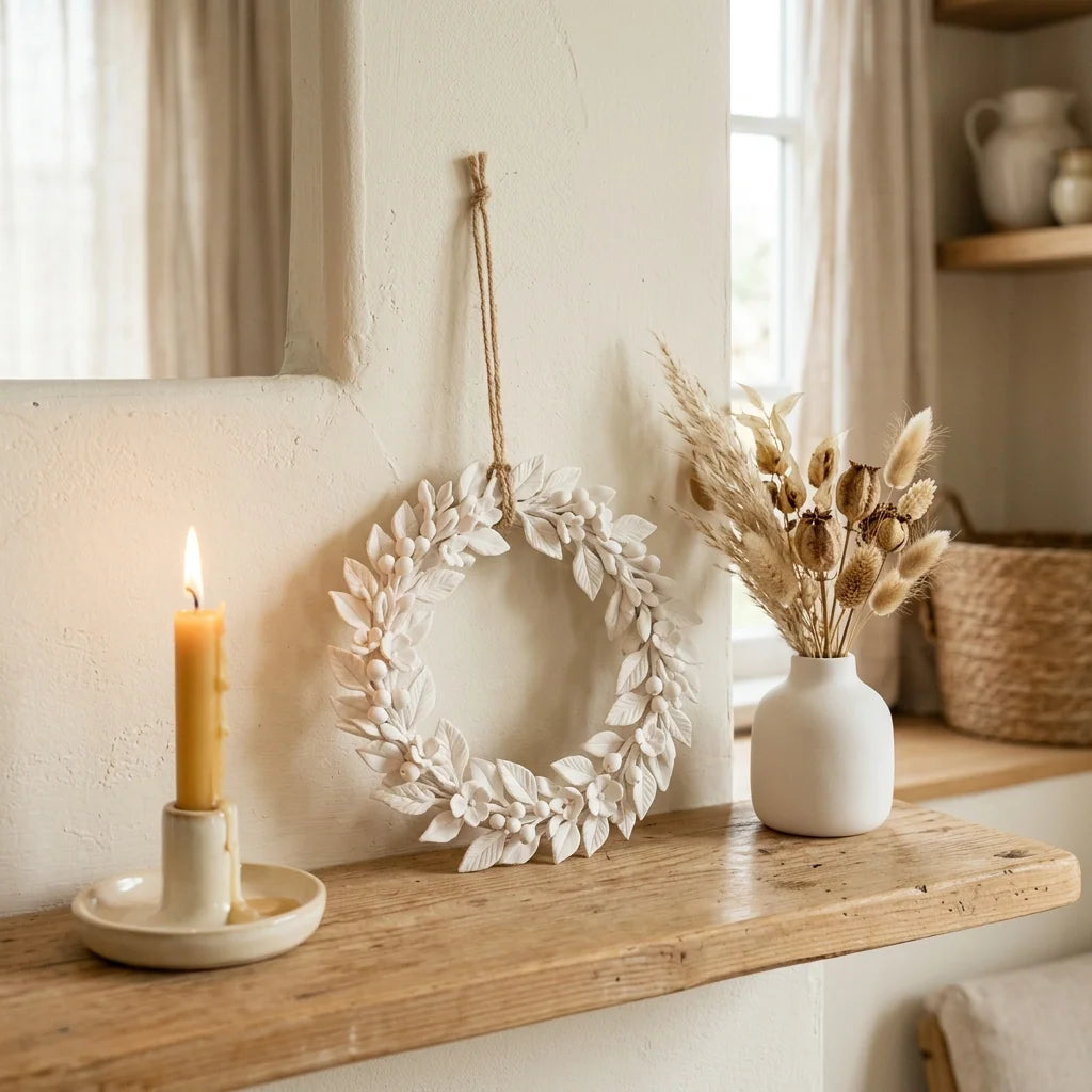 Decorazioni stagionali per interni realizzate con la pasta leggera Cloudy Clay