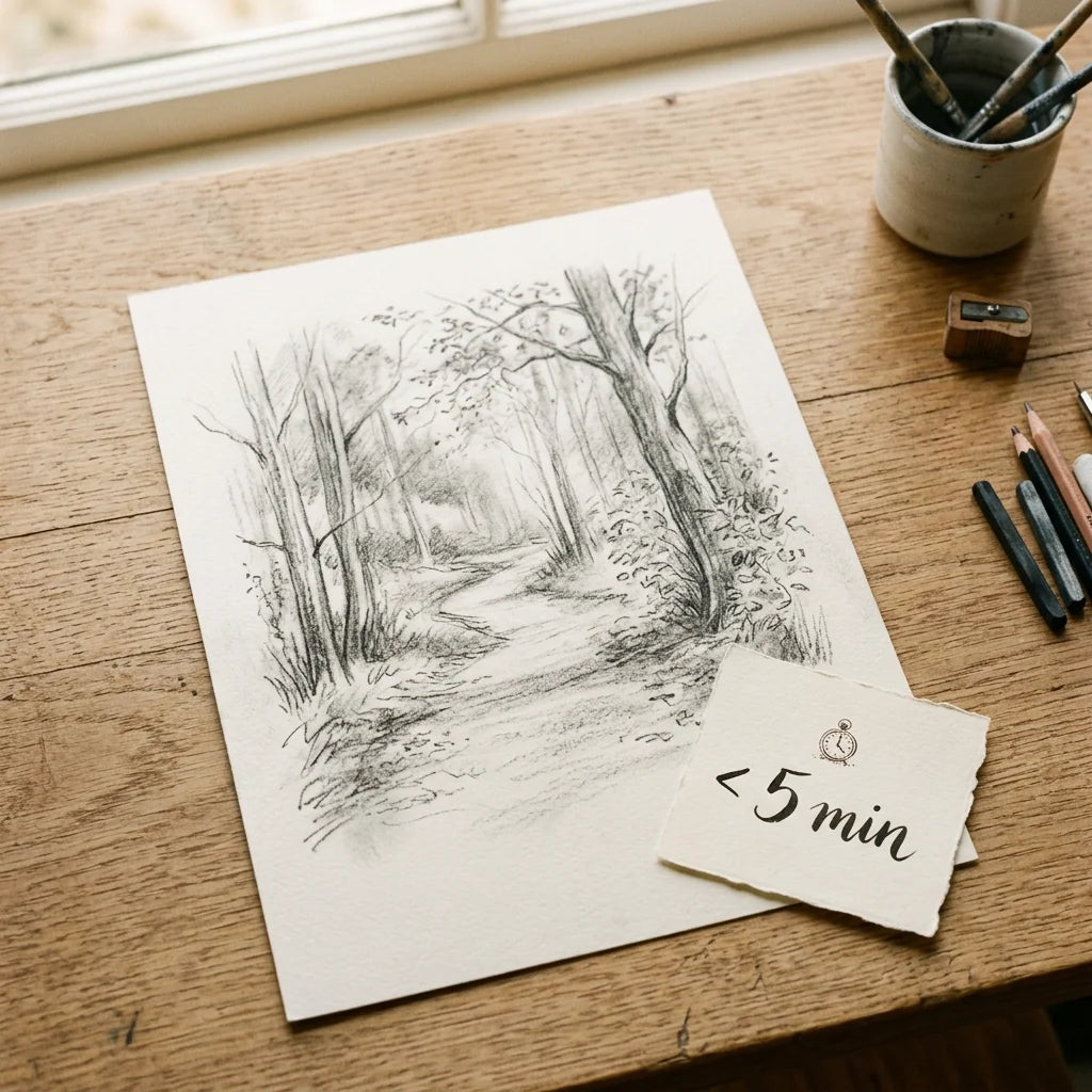 Il disegno asciuga in piano — in meno di 5 minuti