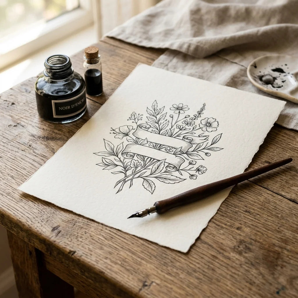 Disegno a inchiostro protetto dall'umidità
