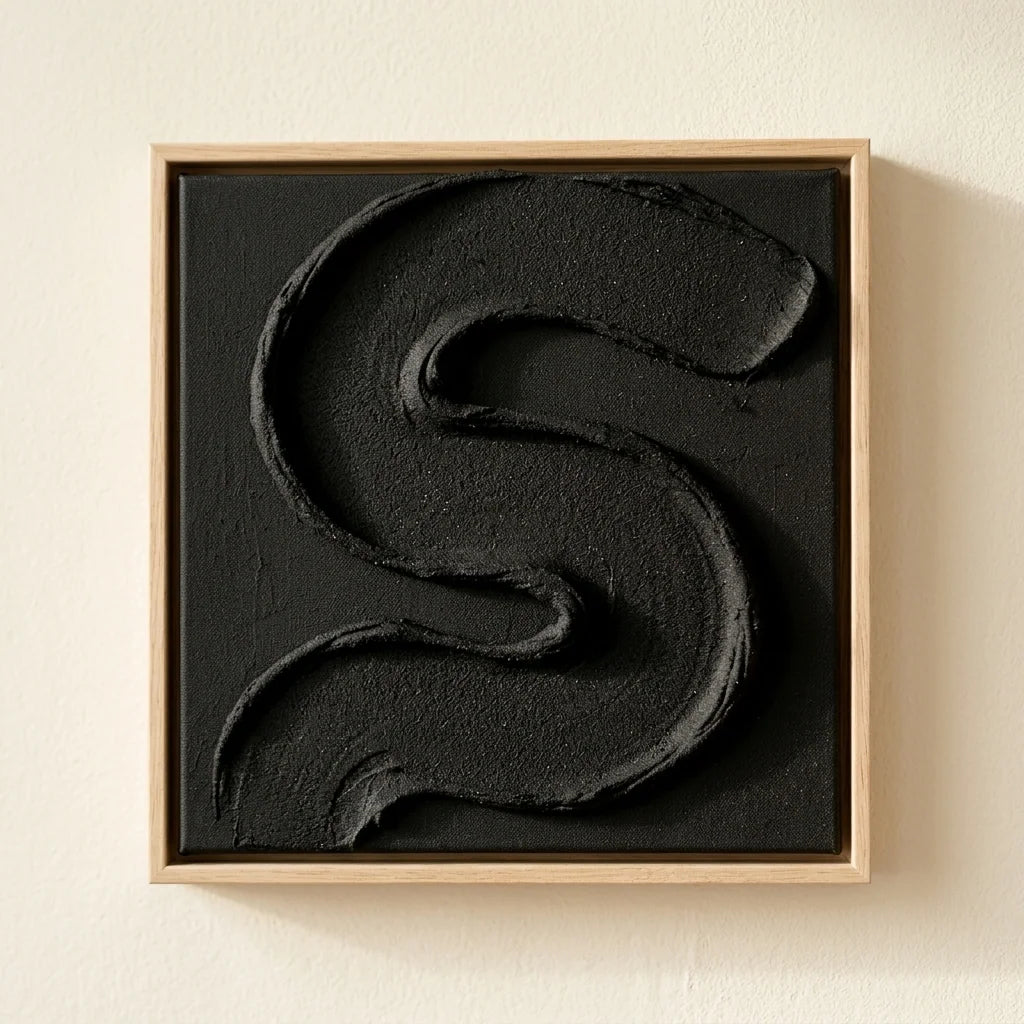 Astratto minimalista con pasta nera Midnight