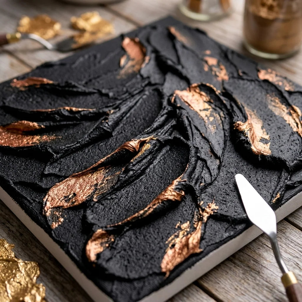 Impasto con pasta nera Midnight e accenti metallizzati