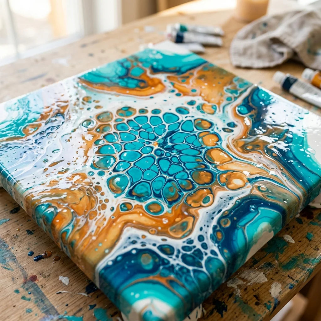 Effetto celle (cells) ottenuto con il Pouring Medium