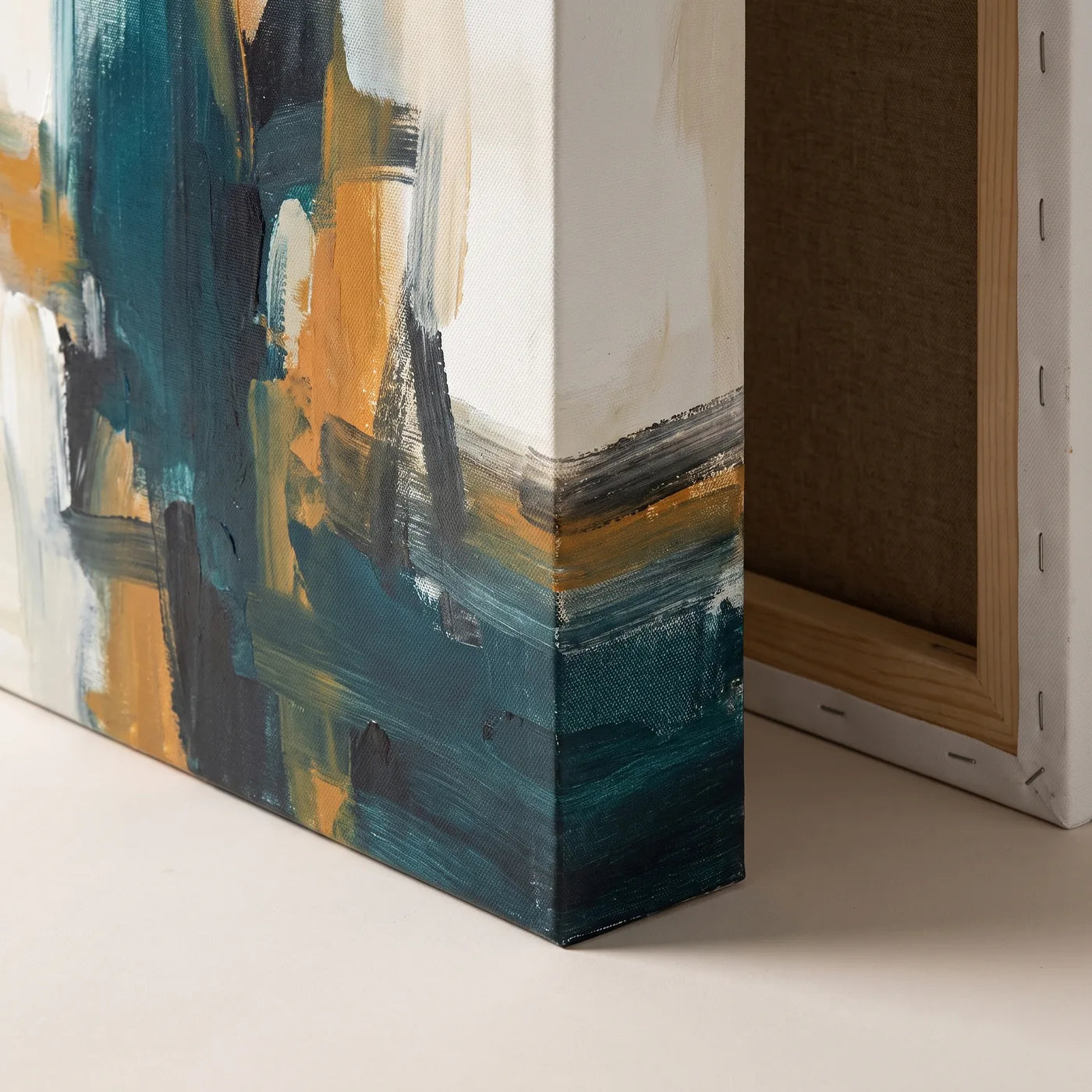 Quadro dipinto ad acrilico, proseguito sul lato profondo 4 cm della tela 3D